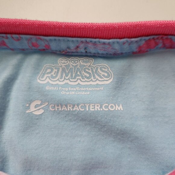 PJ Masks Hero Selfie Pajama Shirt Size 7, Owlette, Catboy, Gekko Short Sleeve - Picture 4 of 7